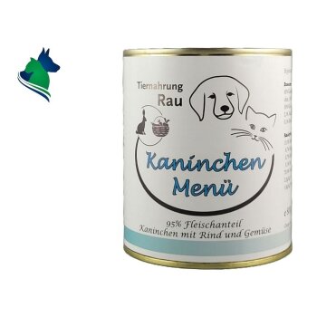 Fleischdose Kaninchen Menü (800g)