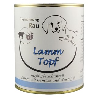 Fleischdose Lamm Topf (800g)
