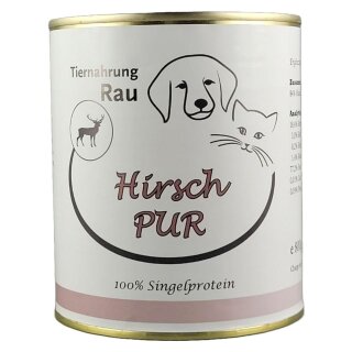 Fleischdose Hirsch PUR (800g)