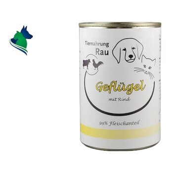 Fleischdose Geflügel mit Rind (400g)