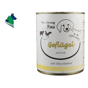 Fleischdose Geflügel mit Rind (800g)