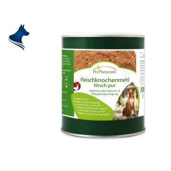 Fleischknochenmehl Hirsch pur (500g)