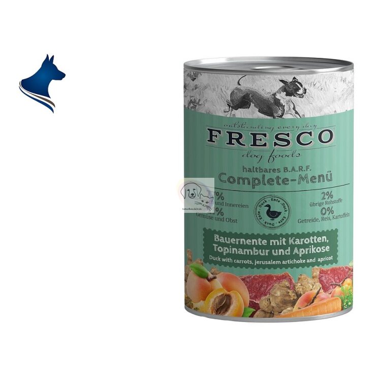 Fleischdose Fresco Completemen Bauernente fr Hunde