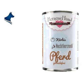 Fleischdose Pferd mit Bio-Kürbis (400g)