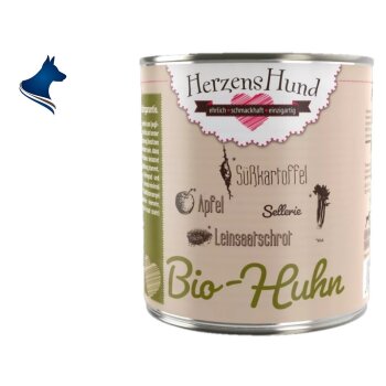 Fleischdose Bio-Huhn mit Bio-Gemüse (800g)