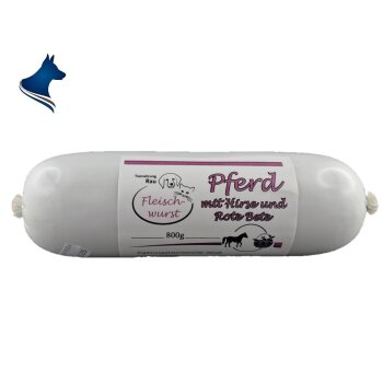 Fleischwurst Pferd mit Hirse und Rote Beete (800g)