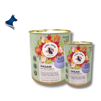Fleischdose Fasan mit roter Beete (400g)