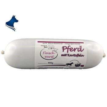 Fleischwurst Pferd mit Kartoffel (800g)