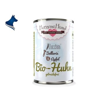 Fleischdose Bio-Huhn mit Bio-Zucchini (400g)
