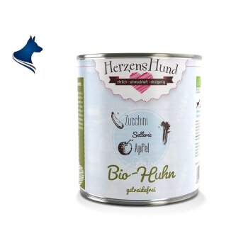 Fleischdose Bio-Huhn mit Bio-Zucchini (800g)