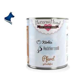 Fleischdose Pferd mit Bio-Kürbis (800g)