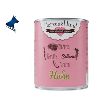 Fleischdose Huhn mit Wildreis (800g)