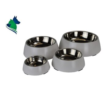 DoggyBowl Metallic White S