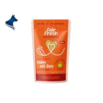 Huhn mit Reis, Karotten und Erbsen (250g)