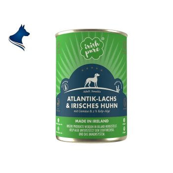 Atlantik-Lachs & Irisches Huhn mit Gemüse & Kelp-Alge (400g)